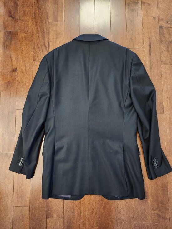 Suitsupply super 110 pure wool men's black blazer in size 46 - Picture 2 of 9